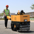 Double drum walk behind vibratory manual vibrating road roller machine FYL-800C